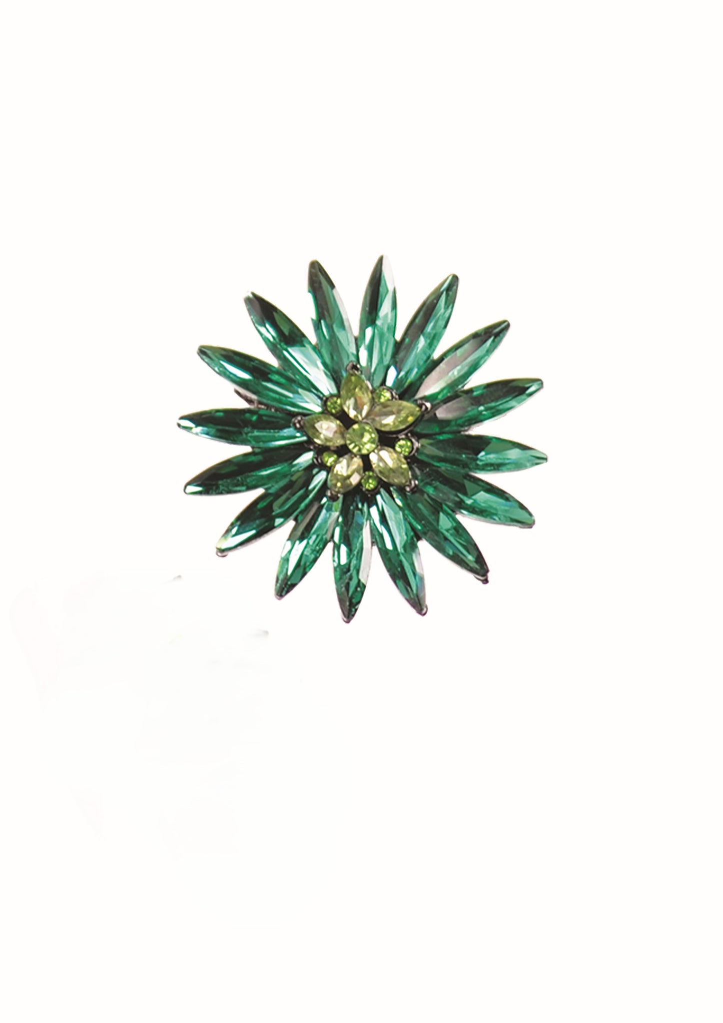 Green Flower Brooch