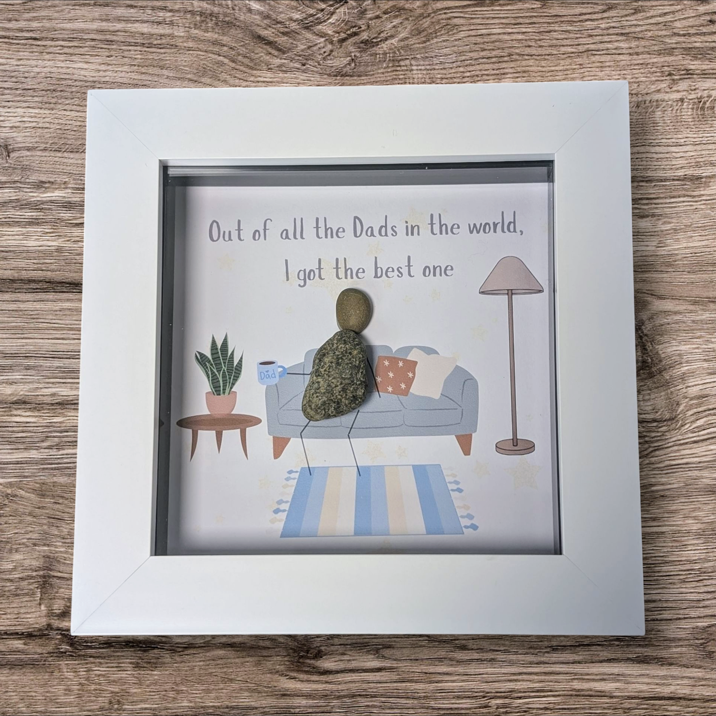 Dad Pebble Art Frame
