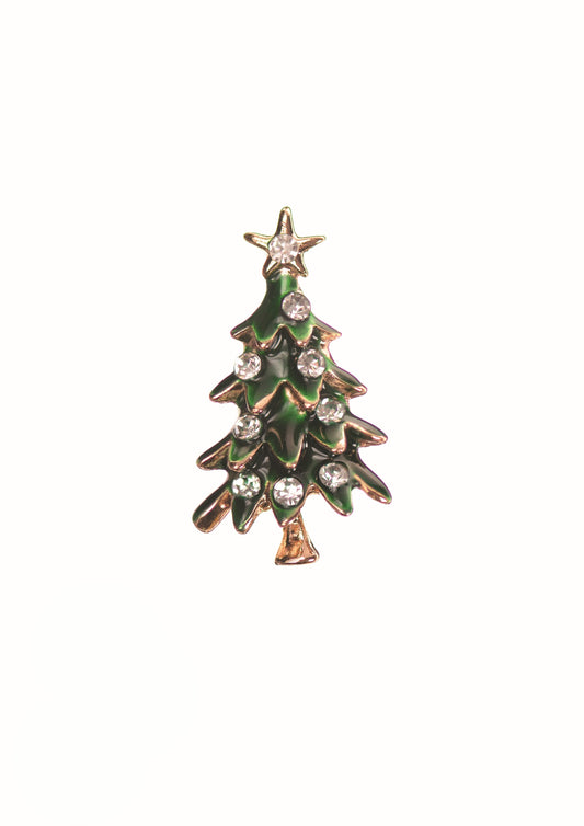 Christmas Tree Brooch Small
