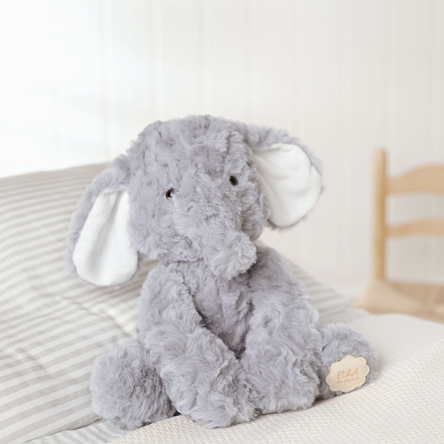 Ethel The Plush Sitting Grey Elephant