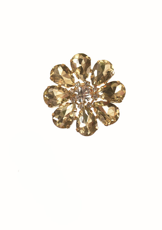 Gold Flower Brooch