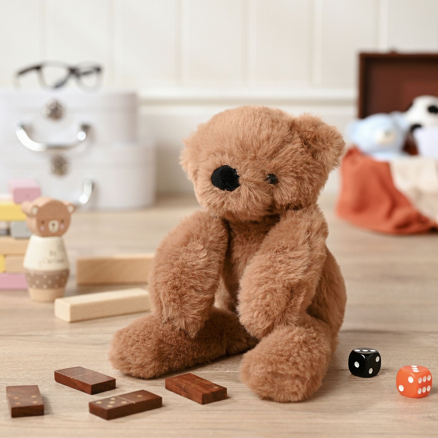 Hampton The Plush Long Leg Dark Brown Teddy 30cm