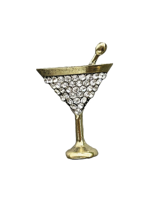 Martini Glass Brooch