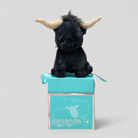 Mini Black Longhorn Cow 11cm