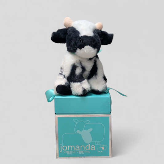 Mini Black and White Cow 11cm