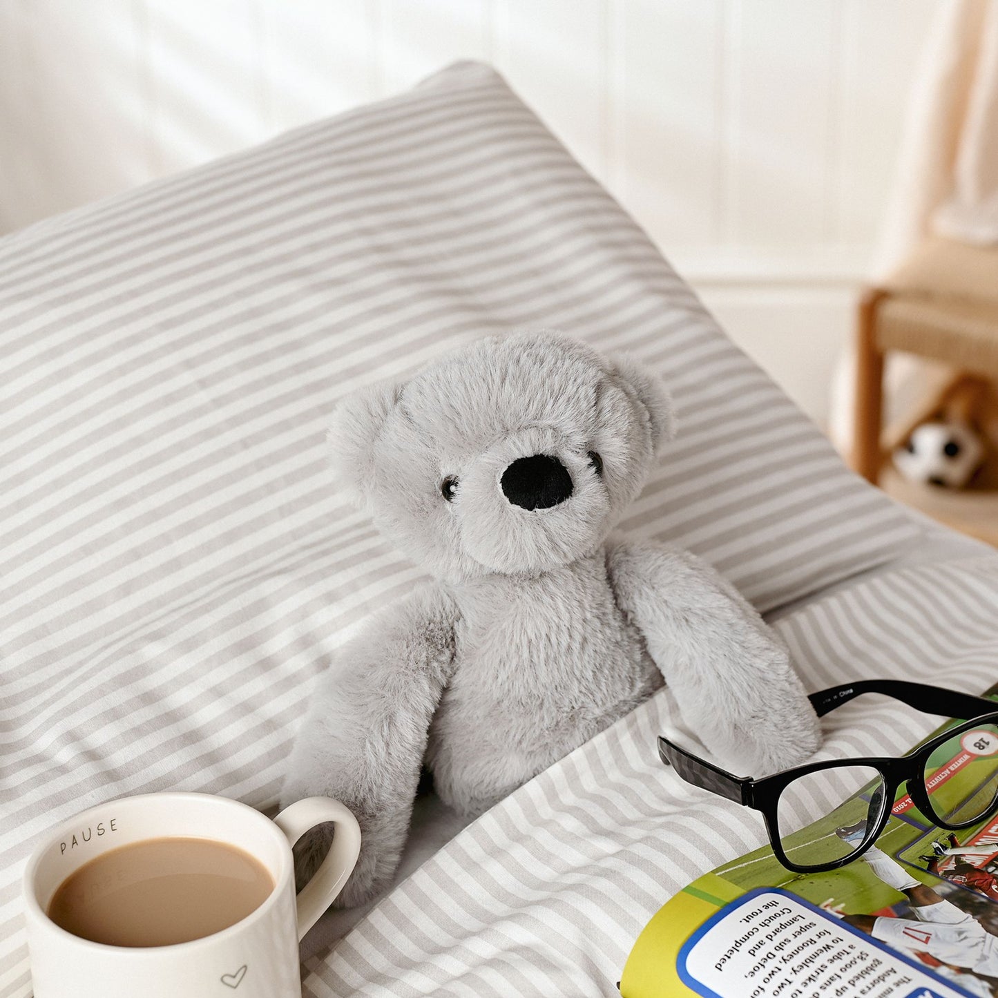 Ste The Plush Long Grey Teddy 30cm