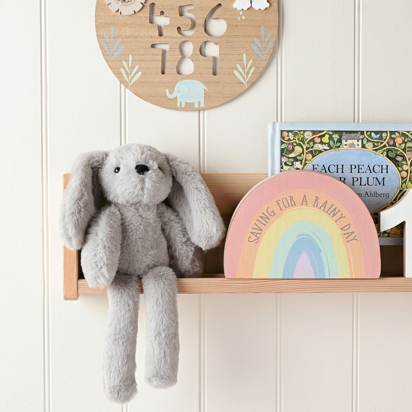 Theo The Plush Long Leg Grey Bunny 35cm