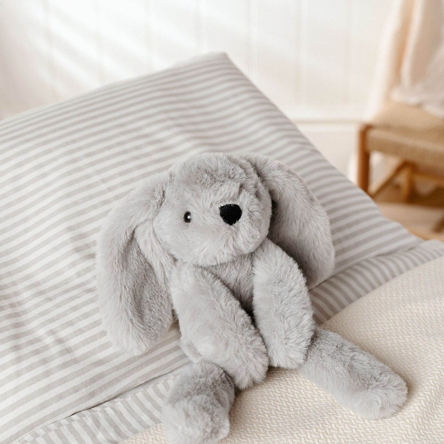 Theo The Plush Long Leg Grey Bunny 35cm