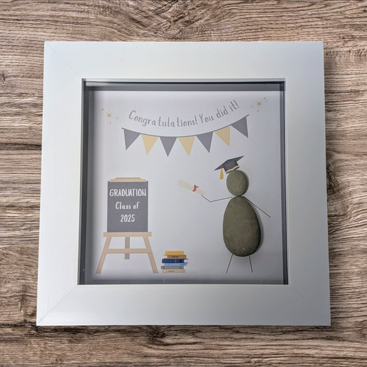 Graduation Pebble Art Frame
