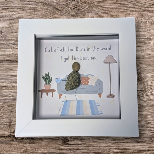 Dad Pebble Art Frame