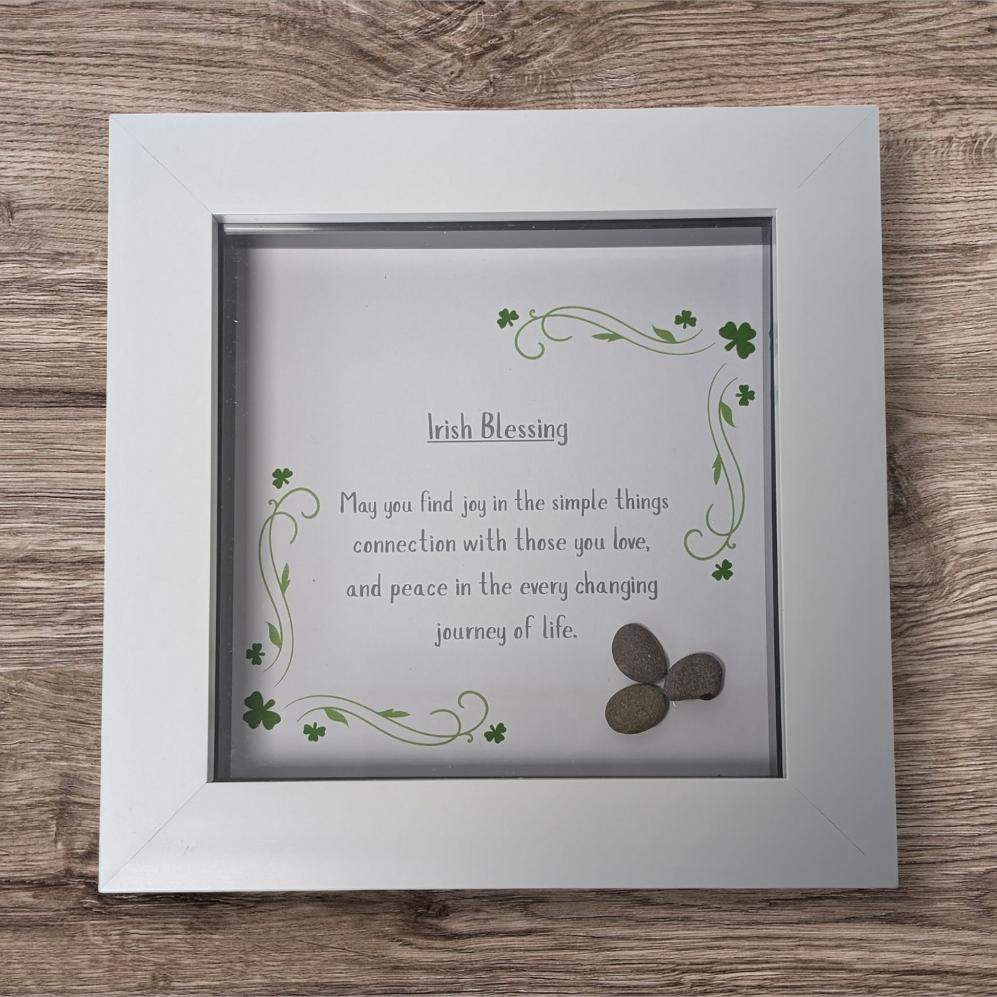 Irish Blessing Pebble Art Frame