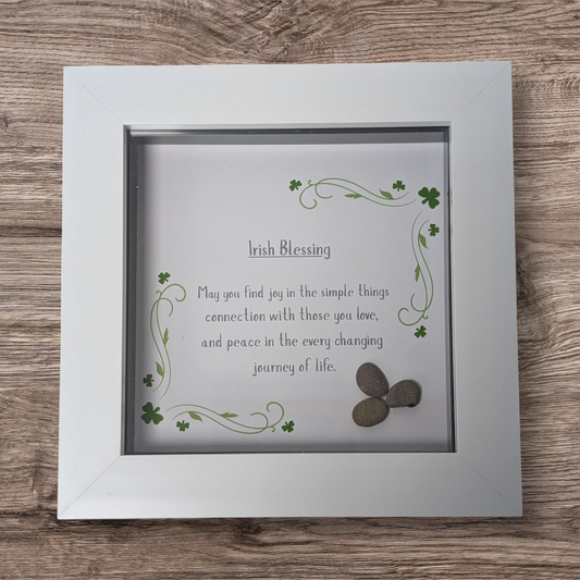 Irish Blessing Pebble Art Frame